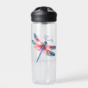Botella De Agua Libremente en vivo - Dragonfly artístico