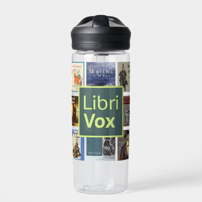 Botella de agua LibriVox (Delante)