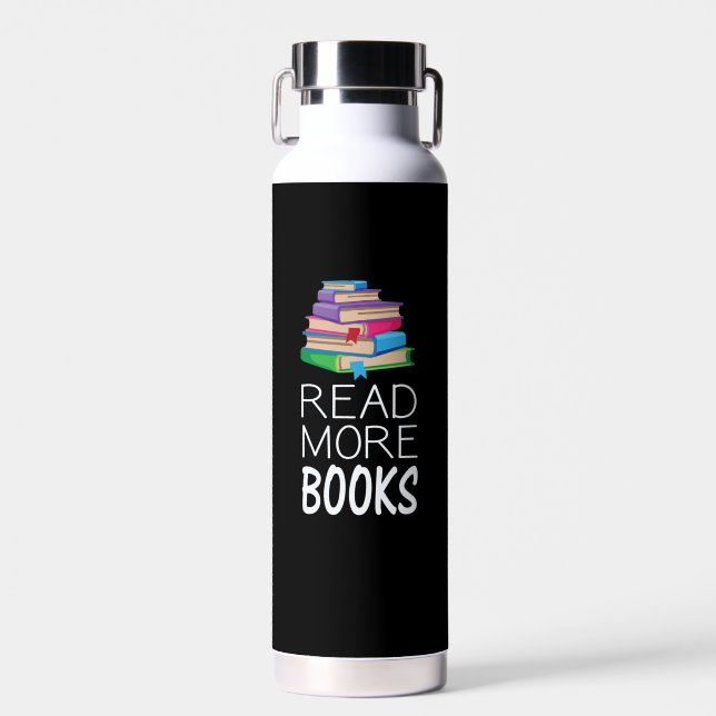 Botella De Agua Libros - Leer más libros (Delantero)
