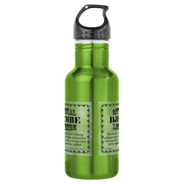 Botella De Agua Licencia de Djembe (Anverso)