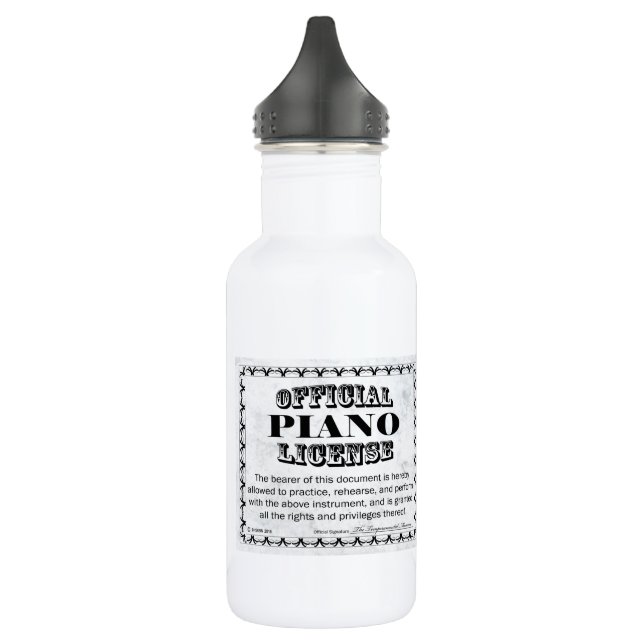 Botella De Agua Licencia de piano (Izquierda)