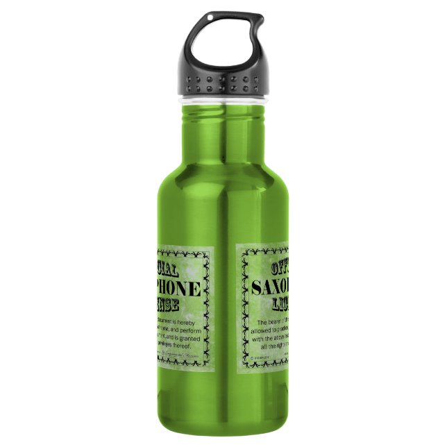 Botella De Agua Licencia de saxofón (Anverso)