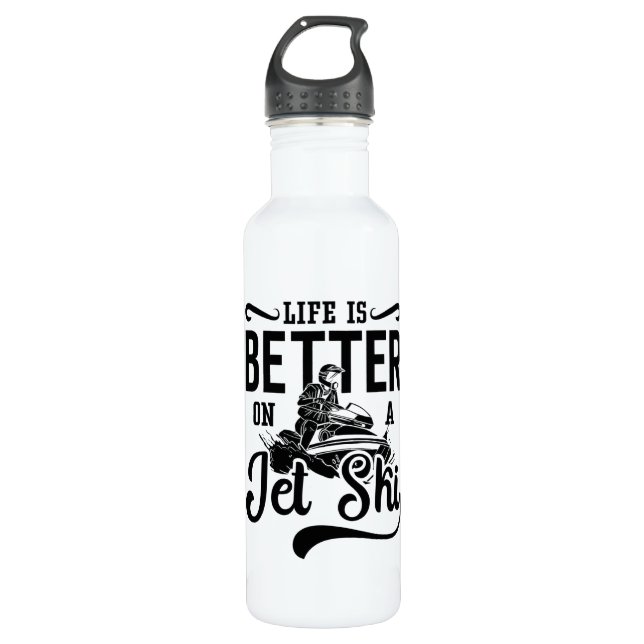 Botella De Agua Life Is Better On A Jet Ski Jetski Jet Skiing (Anverso)