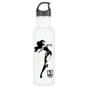 Botella De Agua Liga de la Justicia   Mujer Maravilla Con Arte Pop