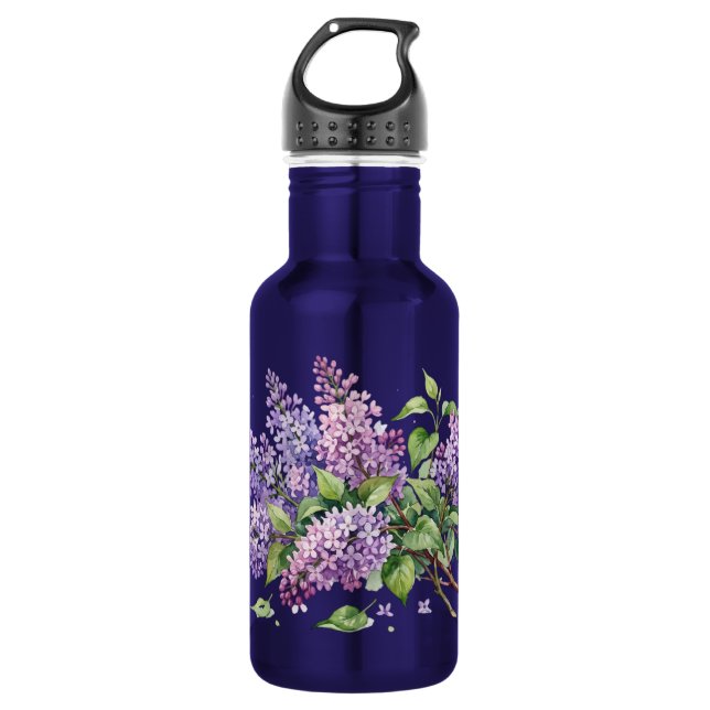 Botella de agua Lilas de Primavera (Anverso)