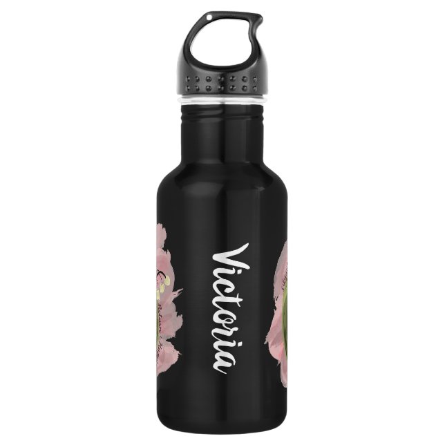 Botella De Agua Lily de la Felicidad del Valle Personalizada (Anverso)