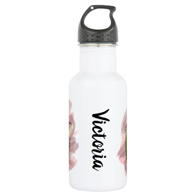 Botella De Agua Lily de la Felicidad del Valle Personalizada (Anverso)