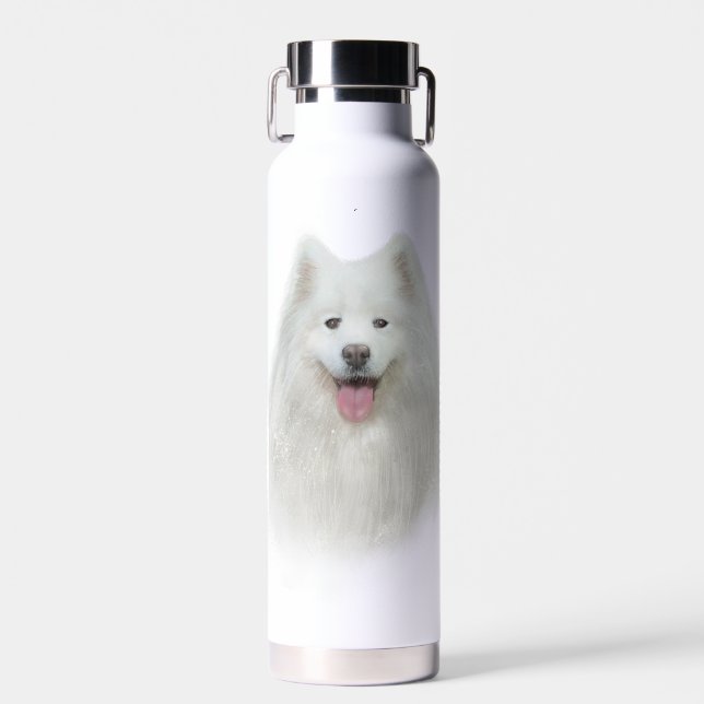 Botella De Agua Lily el samoyed (Delantero)