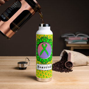 Botella De Agua Lime Green Standard Ribbon por Kenneth Yoncich