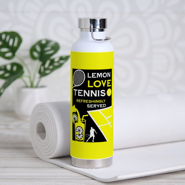 Botella De Agua Limonada de Tenis Vintage (Yoga (girado))