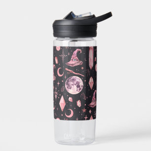 Botella De Agua Linda Bruja Rosa
