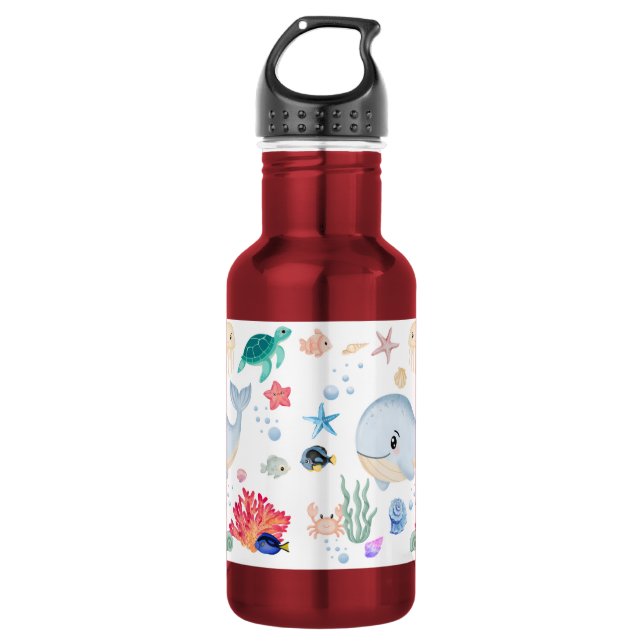 Botella De Agua Lindo Bajo El Agua (Anverso)