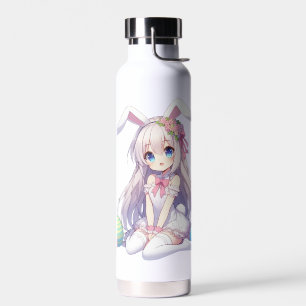 Botella De Agua lindo, conejito anime Pascua