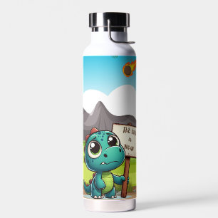 Botella De Agua lindo, divertido dinosaurio