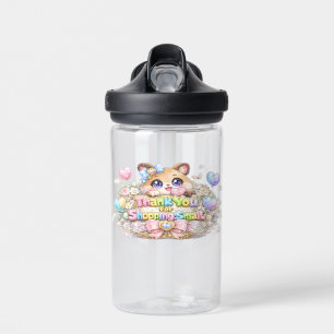 Botella De Agua Lindo Kawaii Gracias Por Comprar Gato Pequeño