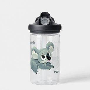 Botella De Agua Lindo koala nombre personalizado