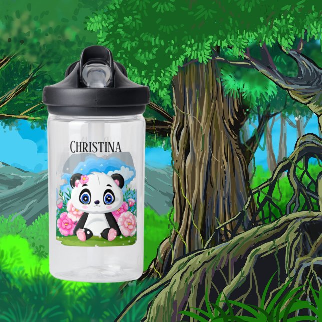 Botella De Agua lindo oso Panda agregar nombres a niños (Subido por el creador)