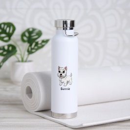 Botella De Agua Lindo perro Terrier Blanco de West Highland con no