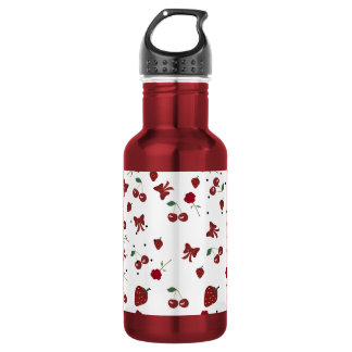 Botella De Agua lindo rojo y blanco