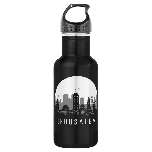 Botella De Agua Línea aérea de la ciudad de Jerusalén (Anverso)