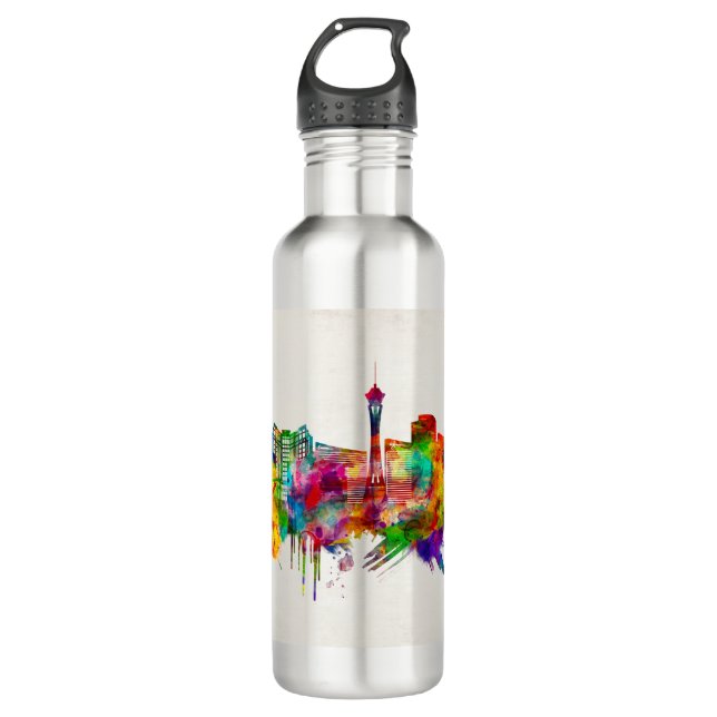 Botella De Agua Línea aérea de Las Vegas Nevada (Anverso)