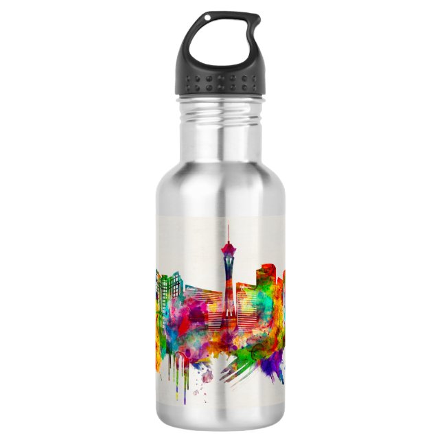 Botella De Agua Línea aérea de Las Vegas Nevada (Anverso)