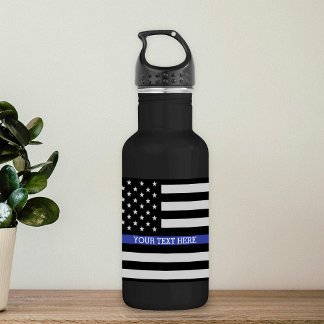 Botella De Agua Línea Azul delgada - Personalizado personalizado d