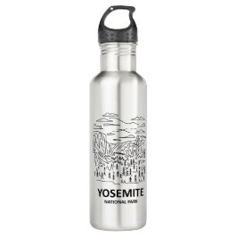Botella De Agua Línea de arte del Parque Nacional Yosemite