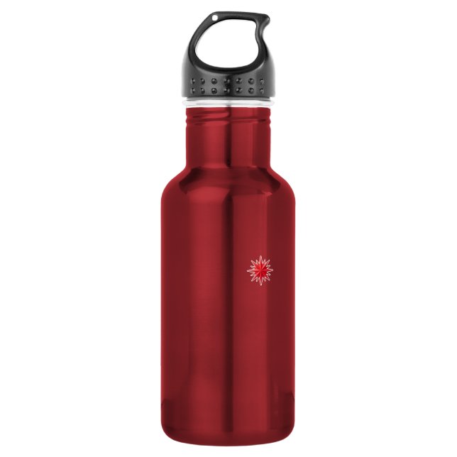 Botella De Agua Línea de Estrella Morava - Rojo (Anverso)