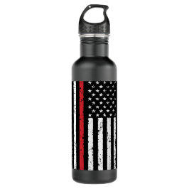 Botella De Agua Línea roja delgada con problemas