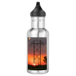 Botella De Agua Líneas de alimentación Silhouette Sunset Acero ino