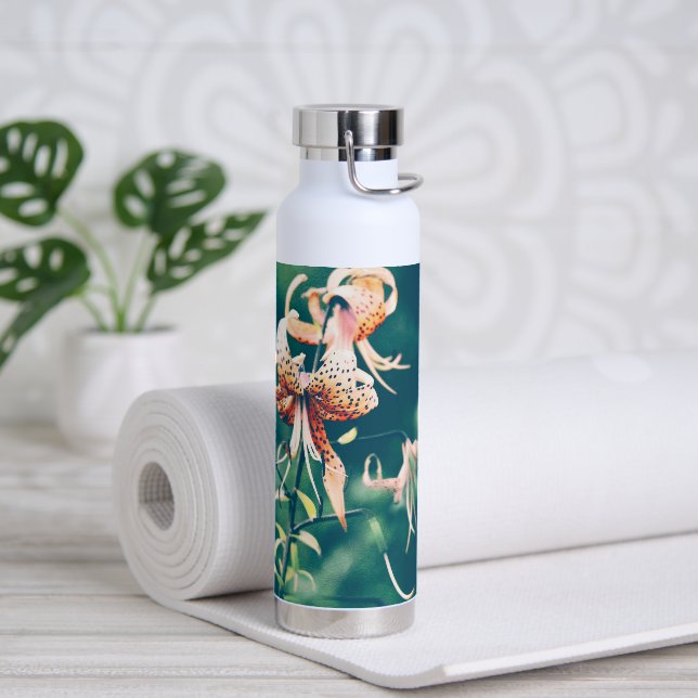Botella De Agua Lirios de tigres (Yoga)