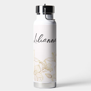 Botella De Agua Lirios Personalizados