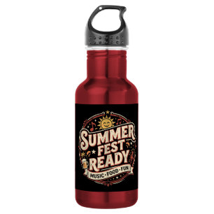 Botella De Agua Listo para el Festival de Verano Divertidas Vibrac