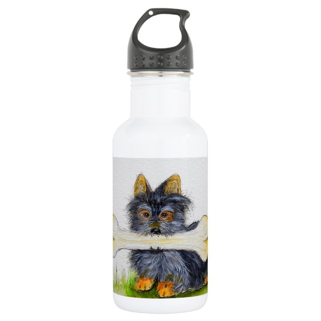 Botella De Agua Little Dog Big Bone ( Yorkshire terrier ) (Anverso)