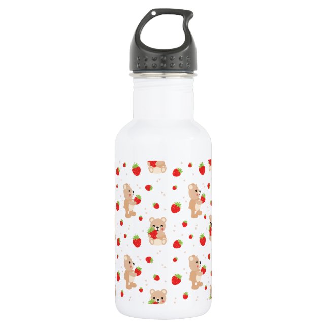 Botella De Agua Little teddy bear with strawberry (Anverso)
