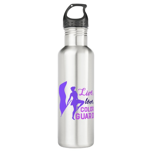 Botella De Agua Live, Love, Color Guard (Anverso)