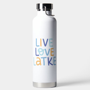 Botella De Agua Live Love Latke Hanukkah Design