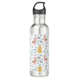 Botella De Agua Llama Alapaca Cute Animales Boho Diseño