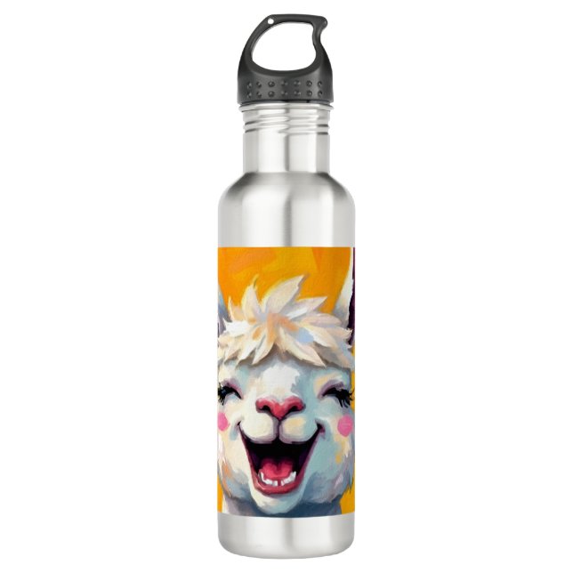 Botella De Agua Llama amor en flor (Anverso)