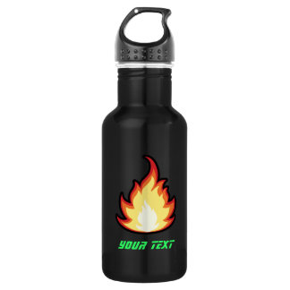 Botella De Agua Llama lisa del fuego