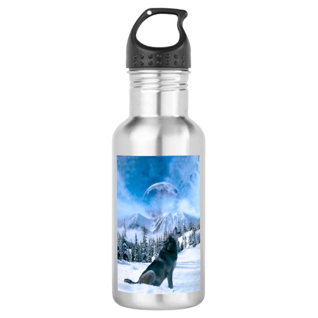Botella De Agua Llamada de lobo (Anverso)