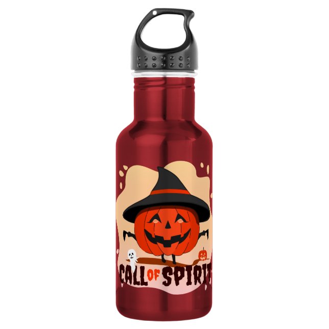 Botella De Agua Llamado de Espíritu de Halloween (Anverso)