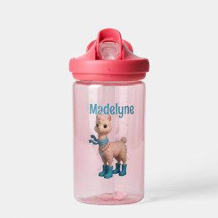 Botella De Agua Llamas rosadas elegantes