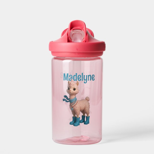 Botella De Agua Llamas rosadas elegantes (Delante)