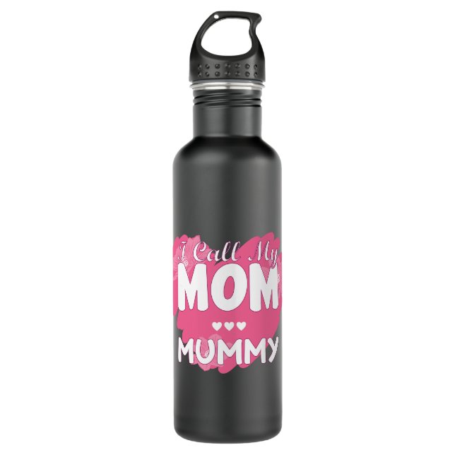 Botella De Agua Llamo A Mi Mamá (Anverso)