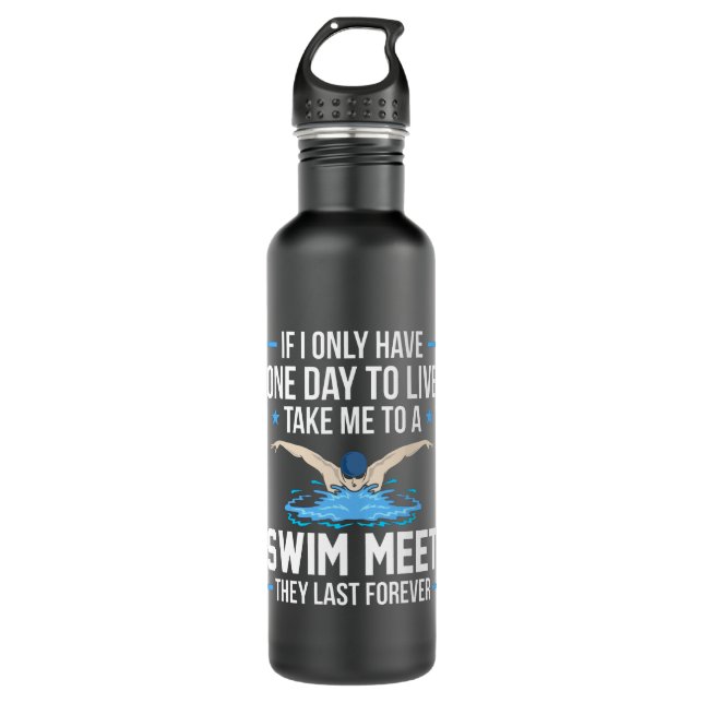 Botella De Agua Llévame a nadar a conocer el meme de Funny Swimmer (Anverso)