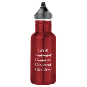 Botella De Agua Lo hice humor divertido de la graduación del
