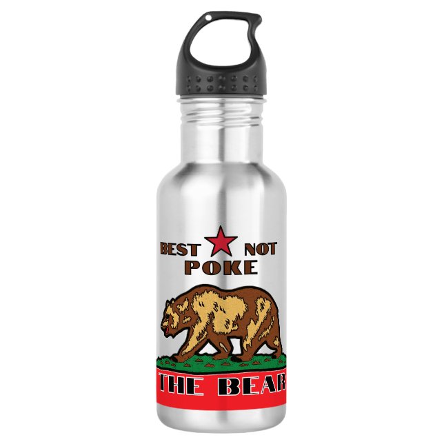 Botella De Agua Lo mejor es no aguantar el oso - California (Anverso)