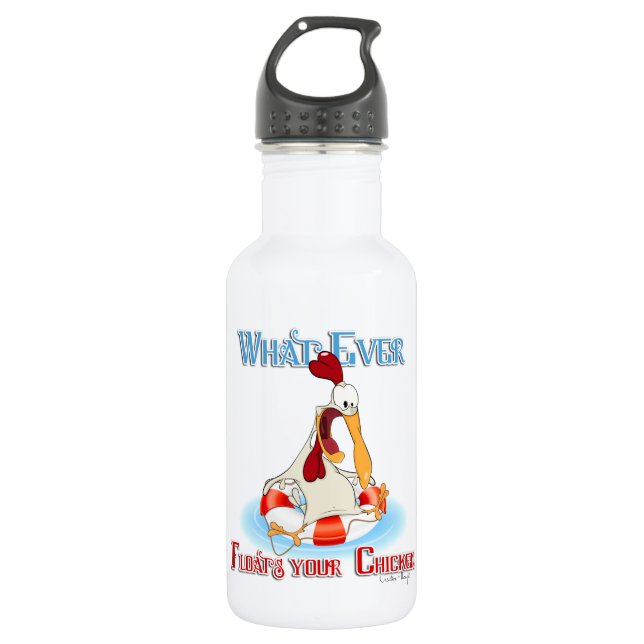 Botella De Agua Lo que sea que flote tu pollo (Anverso)